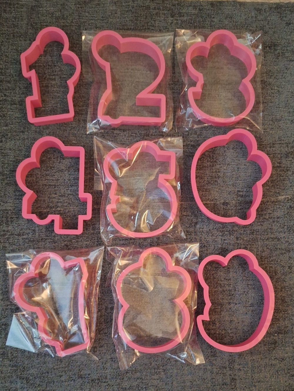 1-9 Number With Balloons Cookie Cutters